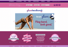 Glam Headbands Ecommerce Website
